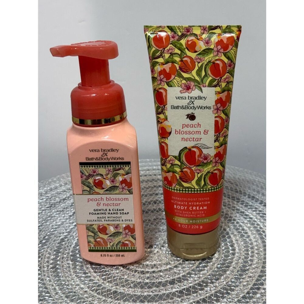 BBW x Vera Bradley Foaming Hand Soap and Body Cream Set of 2 NWT